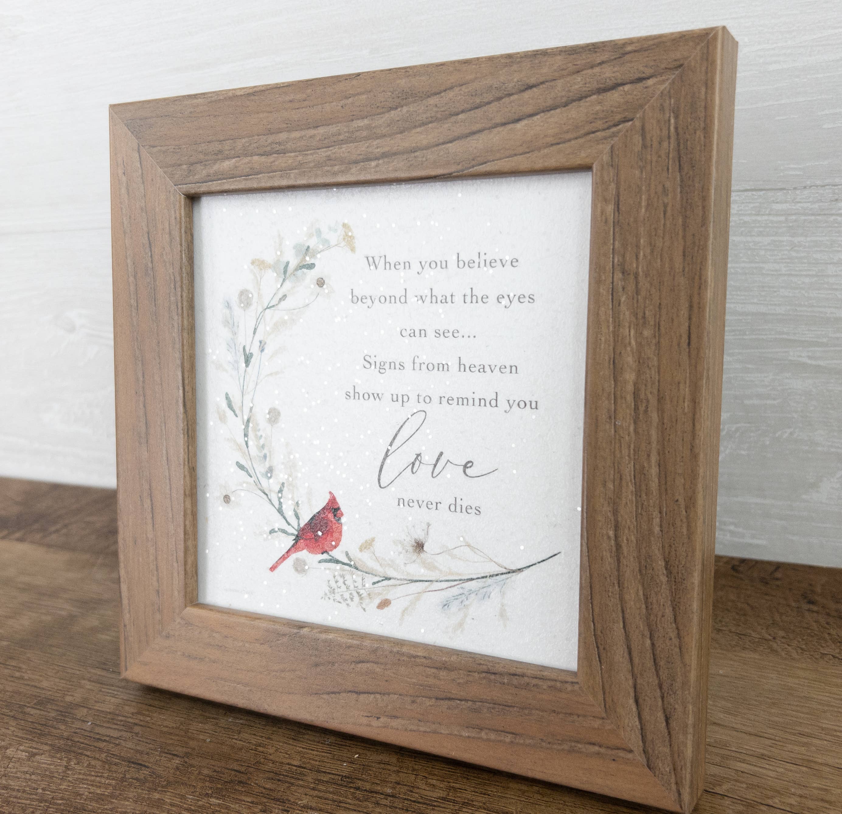 Summer Snow Art - Wholesale Sign - When You Believe Beyond Eyes Can See Cardinal Art4