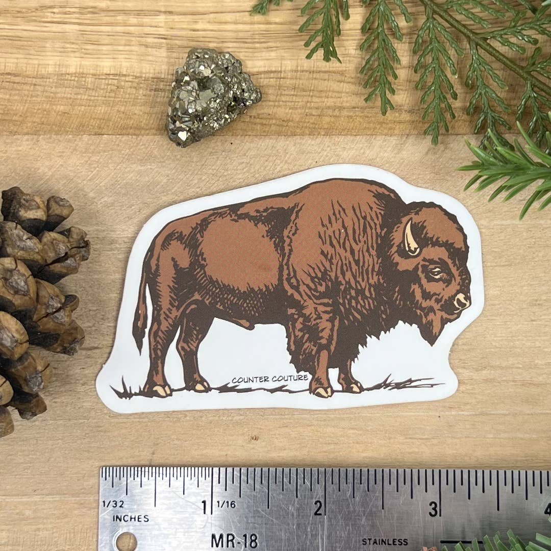 Counter Couture - Wholesale Sticker - Bison Sticker | Buffalo | Die Cut | Gifts