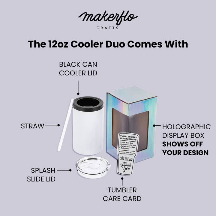 MakerFlo - Wholesale Insulated mug/tumbler - 12oz Thick Sublimation Duozie3
