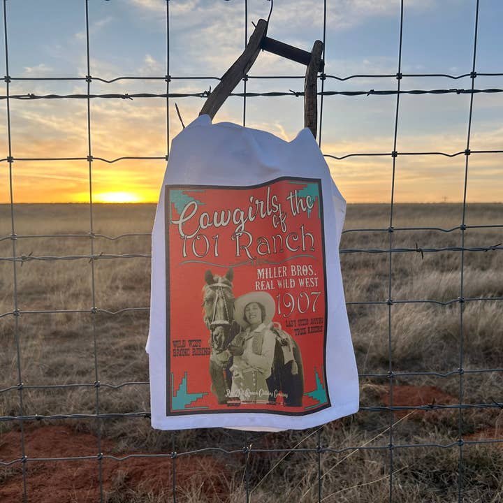 Dish Towel 101 Ranch Cowgirls for wholesale by Red Dirt Ranch Clothing Company