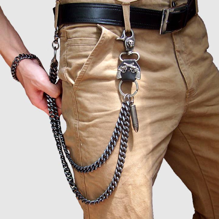 Punk Horn Skull Metal Pants Chain and other Purchase Wholesale ceinture. Free Returns & Net 60 Terms on Faire trending on Faire.