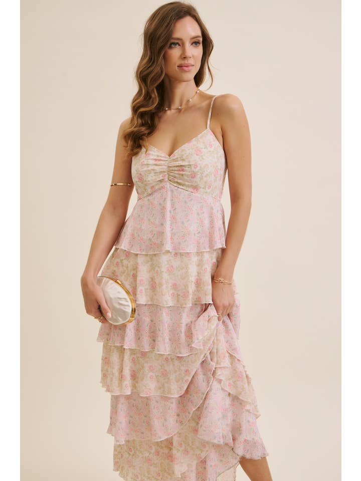 in february - Wholesale Dress - Women's - DEFINITION OF SEASONLESS FEMINITY FLORAL TIERED MAXI DRESS13