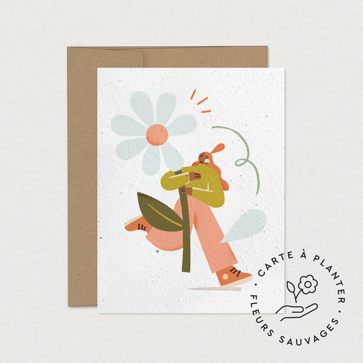 Mimosa Design - Wholesale Birthday Card - Zero Waste Greeting Card - Daisy - Birthday Card2