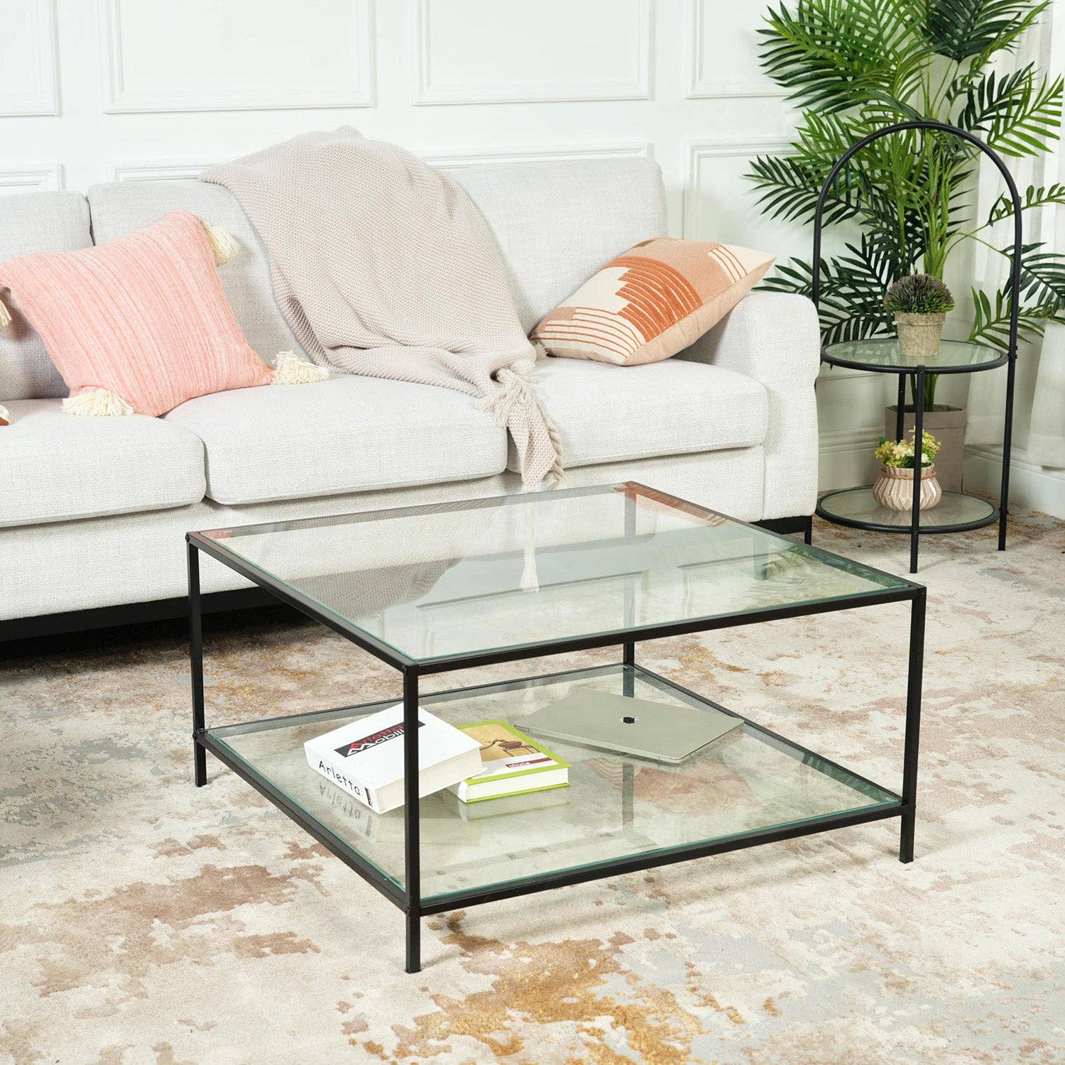 Urban Meuble – wholesale Soffbord – Soffbord i glas och svart metall HUDD LMKZ9