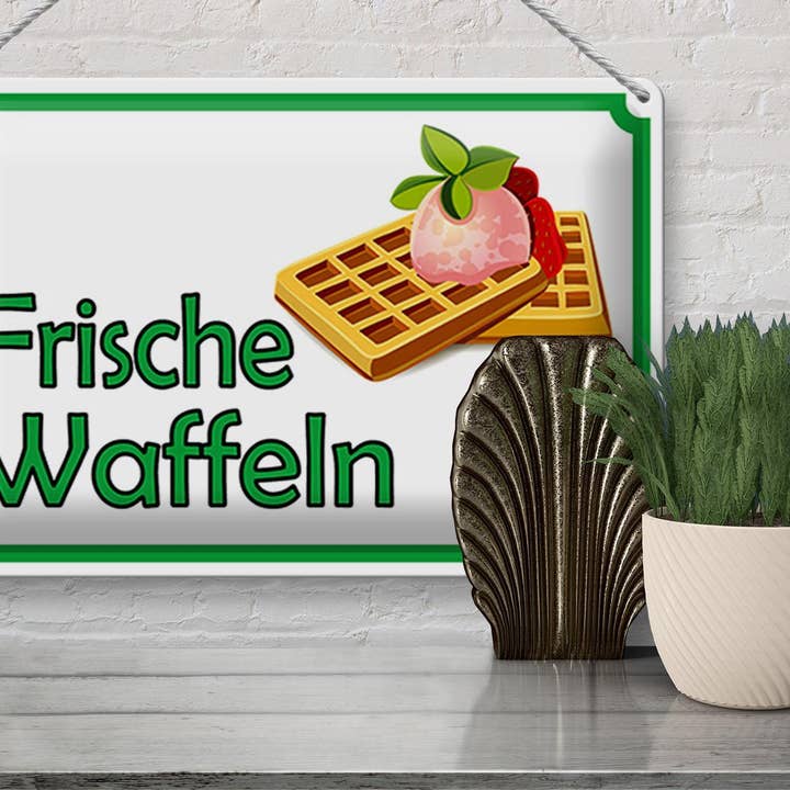 Femer - Wholesale Sign - Tin sign note 30x20 cm fresh waffles sale decorative sign tin sign3