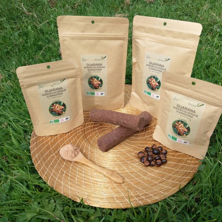 Biodiversiterre – wholesale Protein-/superfoodpulver – Vild stam organiskt guarana pulver 100g.