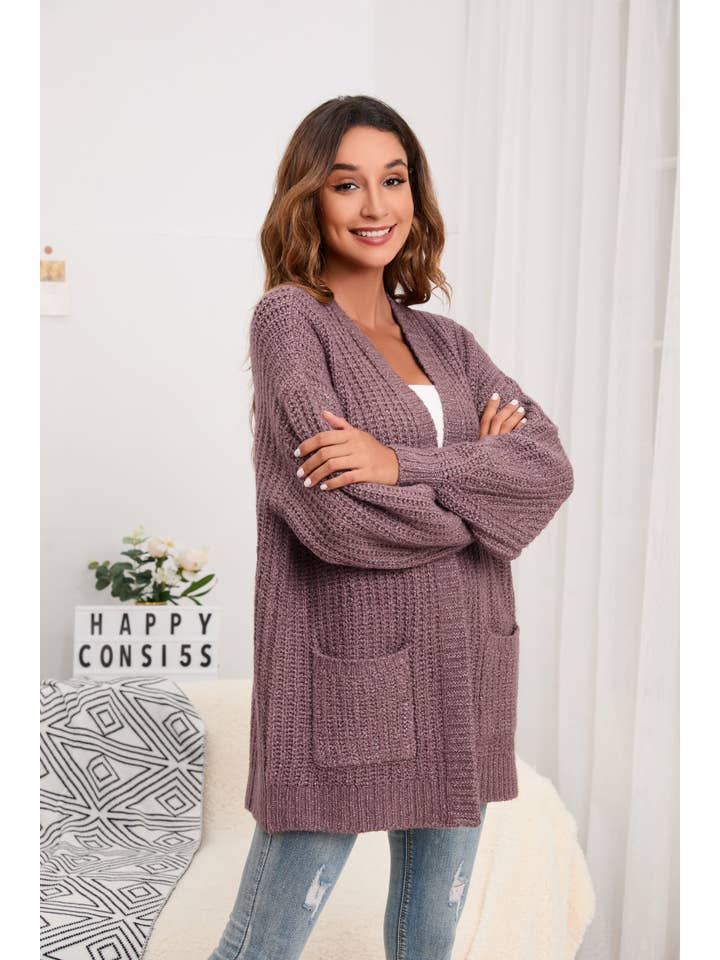 GEXWORLDWIDE - Wholesale Cardigan - Women's - Women's Cardigan Sweater Oversized Cable Knit Coat4