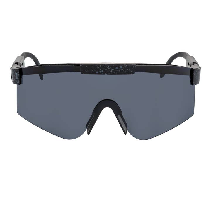 COBRA - Gafas de Sol Deportivas Grandes Ajustables con Escudo Negro Gris Jaspeado Humo para venta al por mayor de Morspecs