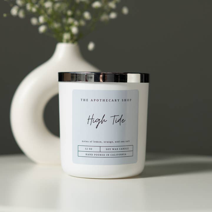 The Apothecary Shop Co. - Wholesale Jar/Filled Candle - High Tide Soy Wax Candles3