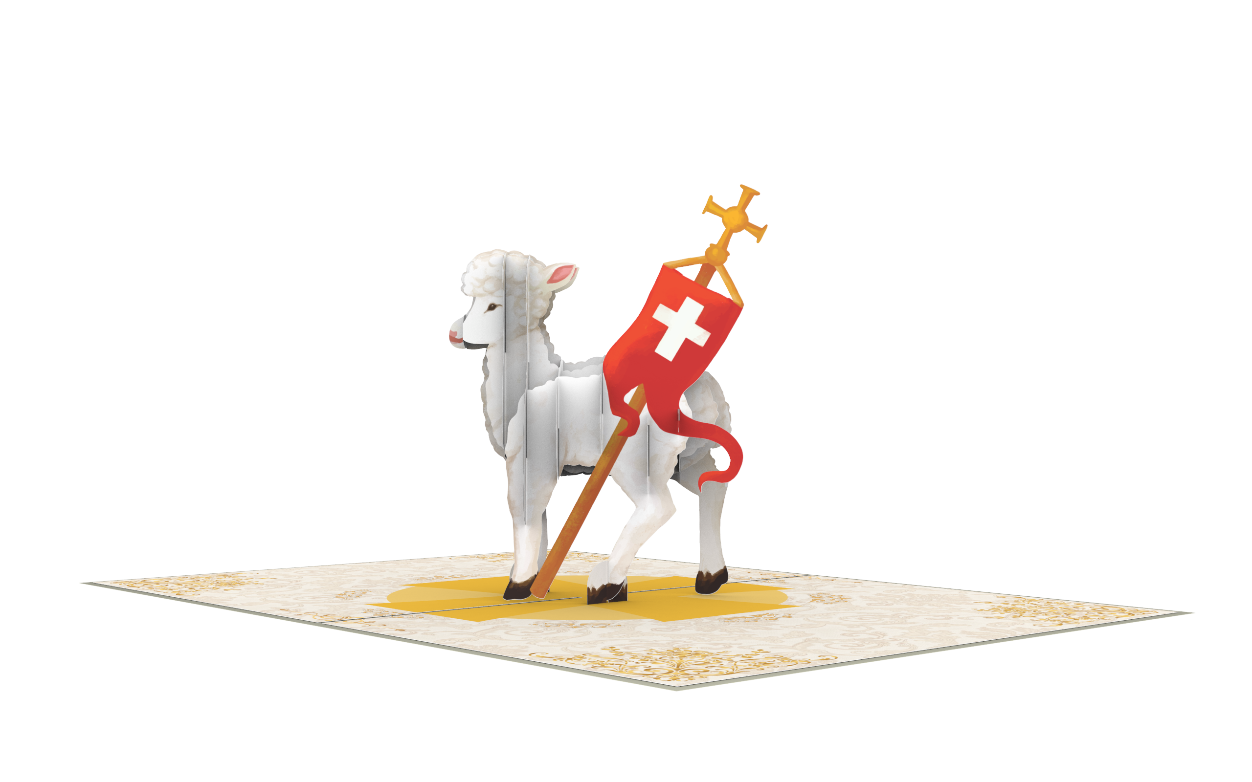 Unipop Cards, LLC - Wholesale Everyday Greeting Card - Holy Lamb Pop Up Card - Christmas pop up card9