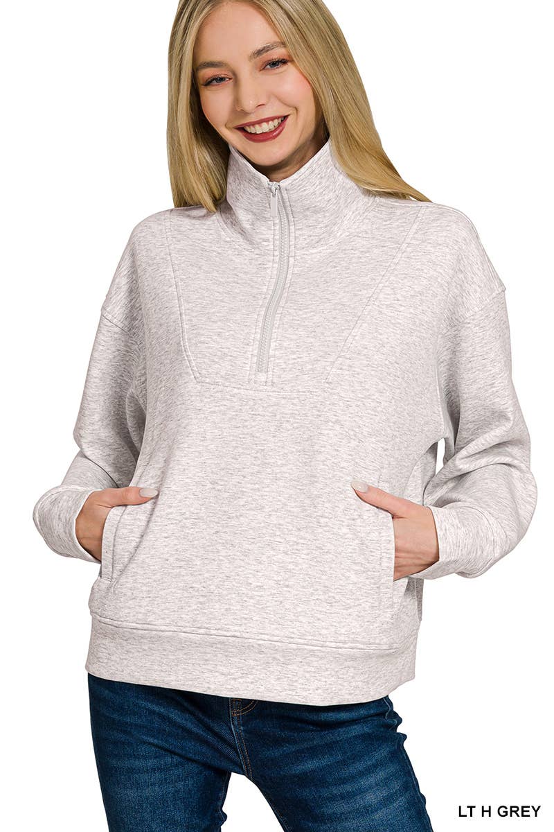 Vanilla Monkey - Wholesale Sweatshirt - Women's - Scuba Half Zip Pullover12
