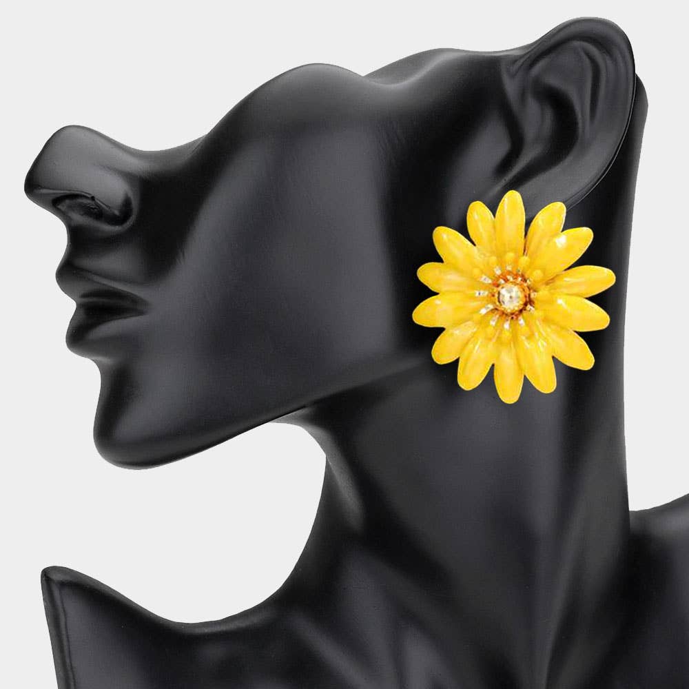 Sensibling Corp. - Wholesale Stud/Post Earrings - Bold Flower Statement Stud Earrings
6