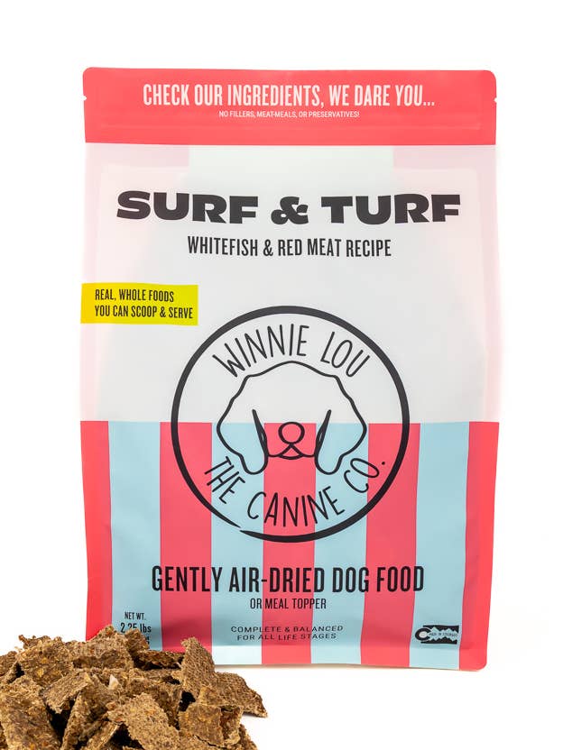 Nourriture pour chiens séchée à l'air en douceur - Surf + Turf pour la vente par Winnie Lou