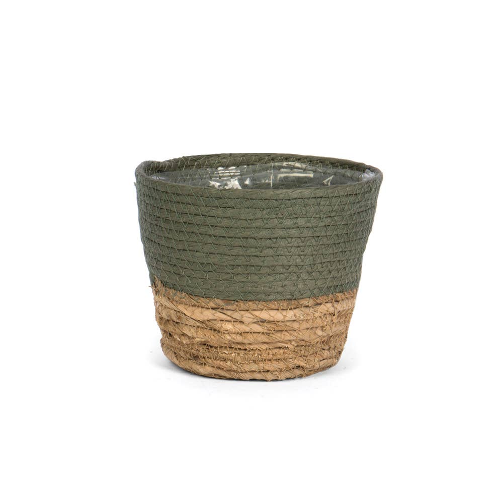 Willow Group - Wholesale Plant Pot - Round Maize Planter w/ Sewn-in Liner 7"D