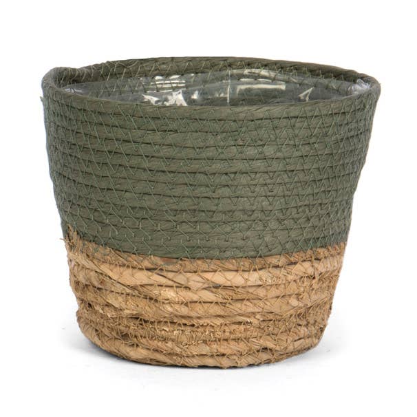 Round Maize Planter w/ Sewn-in Liner 7"D for wholesale by Willow Group