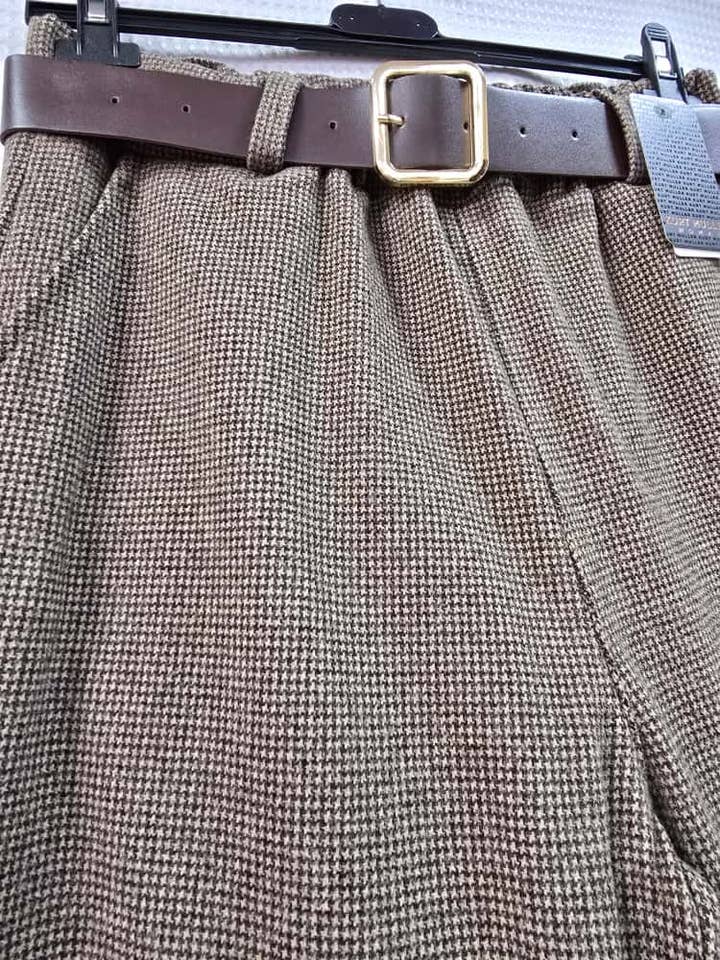 Kurt Muller - Wholesale Pants – Women's - Tweed Check Wide Leg Trousers3