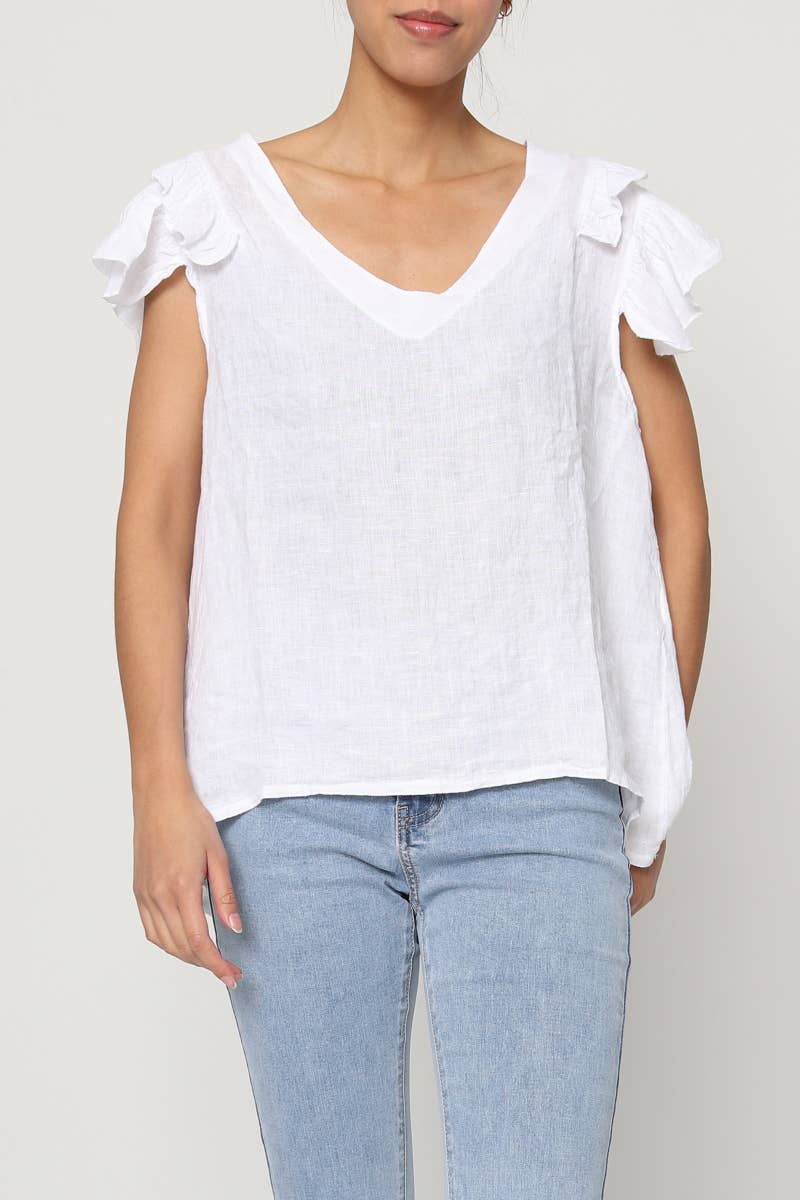 LÉA & LUC - Wholesale Blouse - Women's - 100% Linen Blouse REF. 1201917