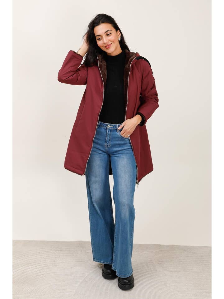 Attrait Paris - Wholesale Parka - Women's - Long hooded parka, reversible fur (Copy)18