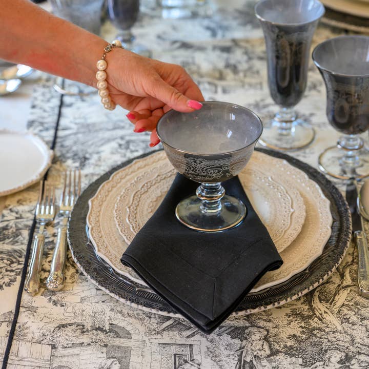 Arte Italica & Crown Linen Designs - Wholesale Serve Bowl - Rialto Borghese Compote4