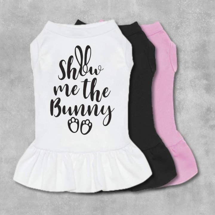 Show Me The Bunny Dog Dress for wholesale by The Honest Dog Company