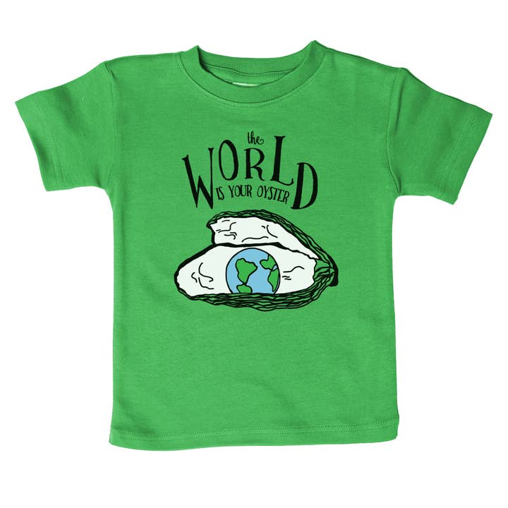 Spunky Stork - Wholesale Bodysuit (Non-Footed) - Baby - The World Is Your Oyster Organic Cotton Baby Toddler Shirt3