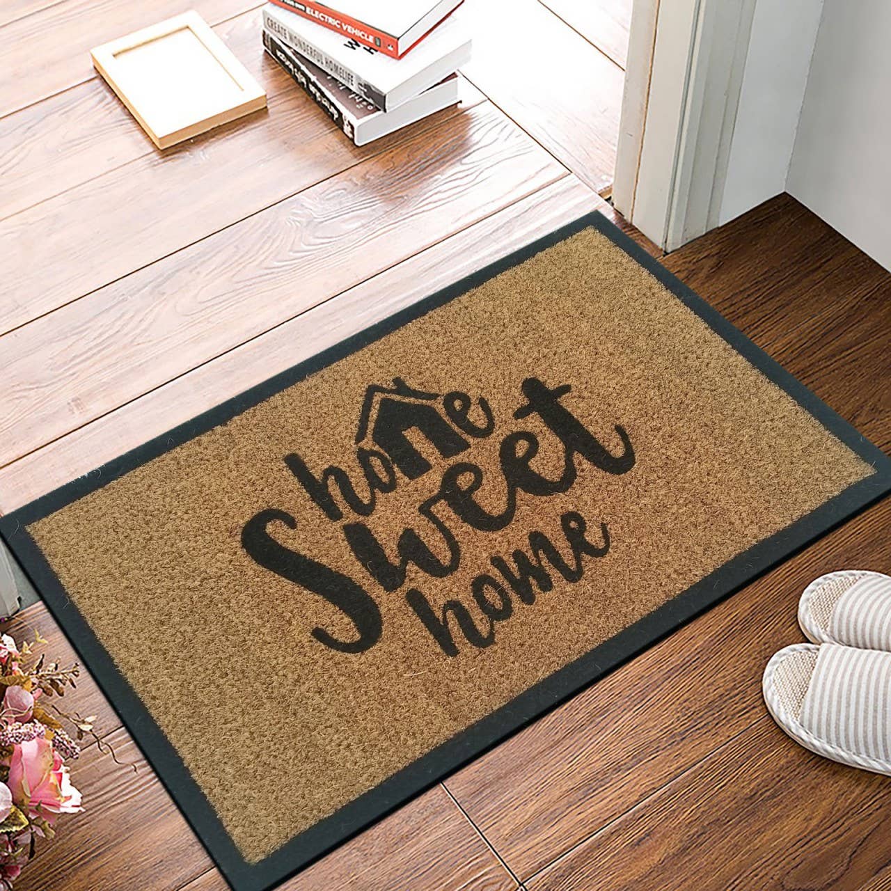 Voglrieder - Vente Paillasson - Paillasson en coco 60 x 40 cm avec motifs pour porte d'entrée8