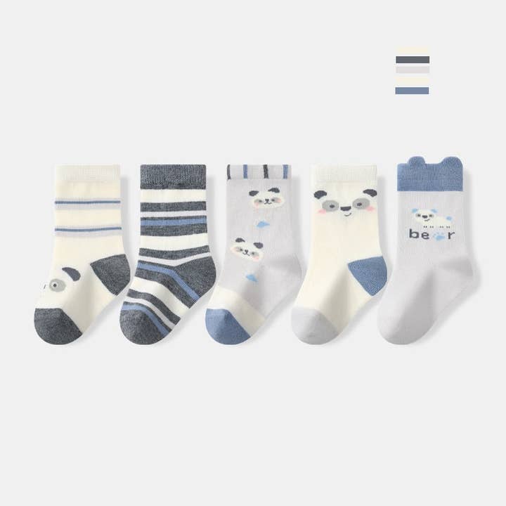 Calcetines de Otoño y Primavera para Bebés Niños y Niñas con Lindo Patrón de Dibujos Animados y Rayas 1 para venta al por mayor de MyKids-USA®