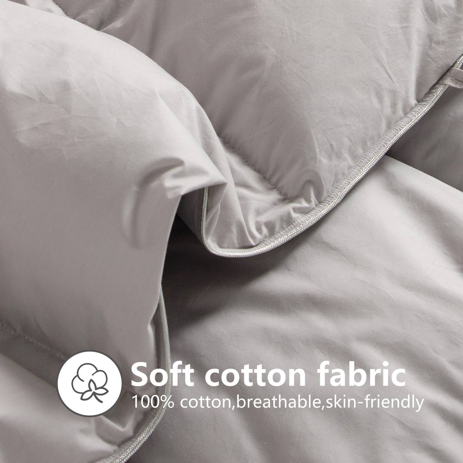 Kasentex - Vente Couette - Couette en plumes et duvet pour l’hiver, 100 % coton2