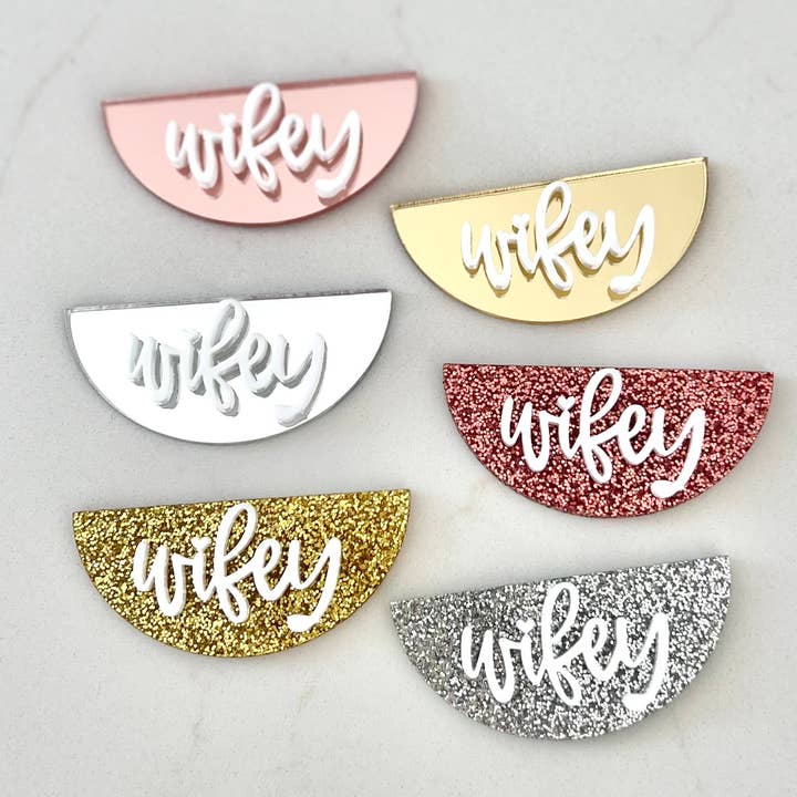 Wifey Owala Tumbler Nameplate Accessory for wholesale by Palmy Pineapple