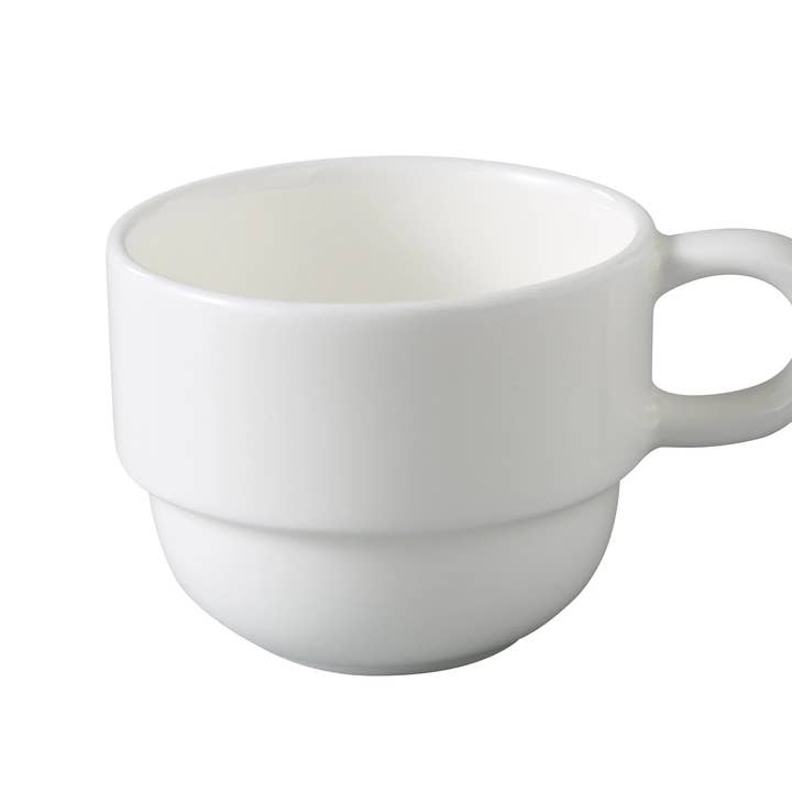 2 5/8"x2" Ad Cup, Versailles Porselein Botwit 4oz voor wholesale door EcoQuality