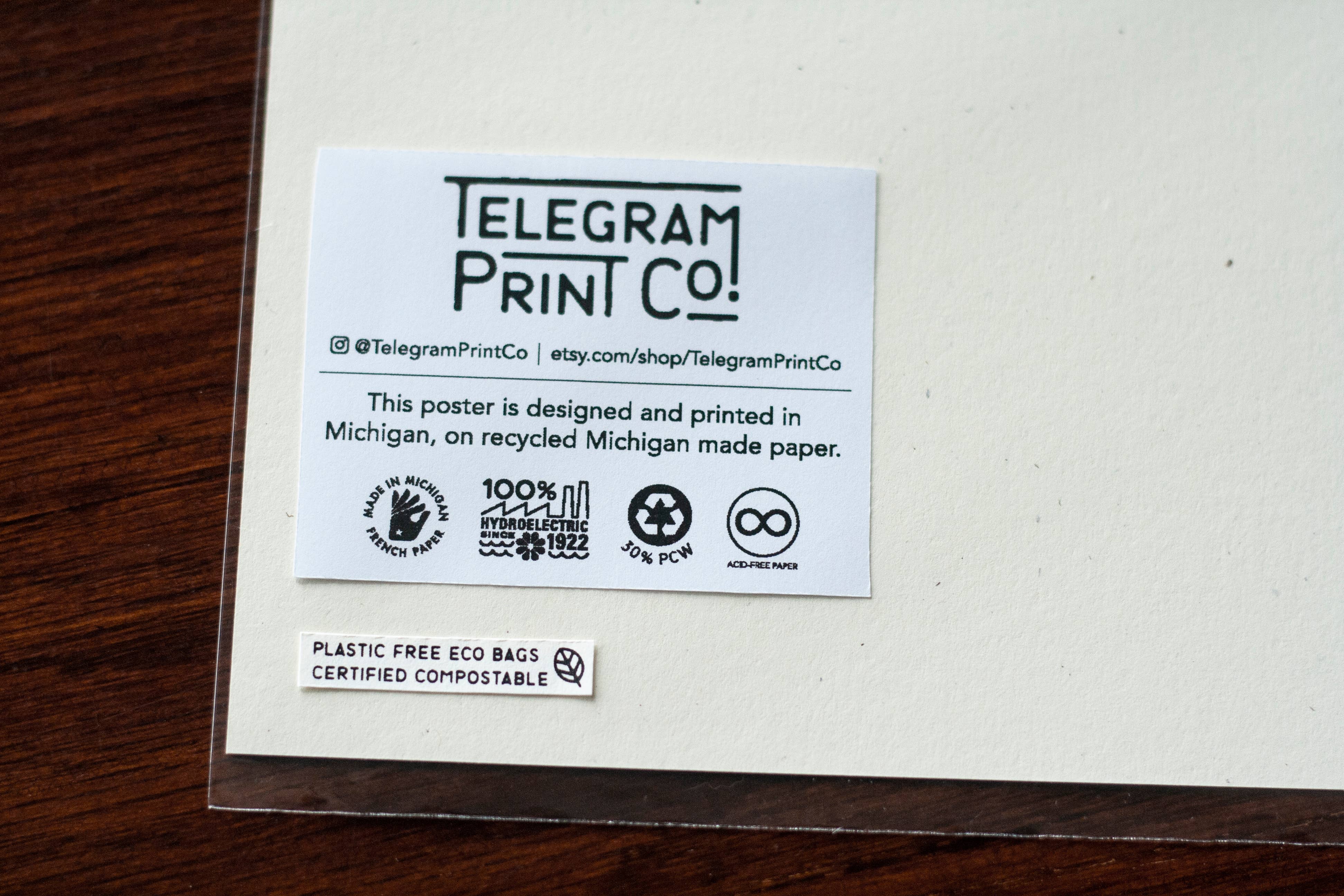 Telegram Print Co. - Wholesale Art Print - Mid Century, Forest Aframe, 8x10 Print5