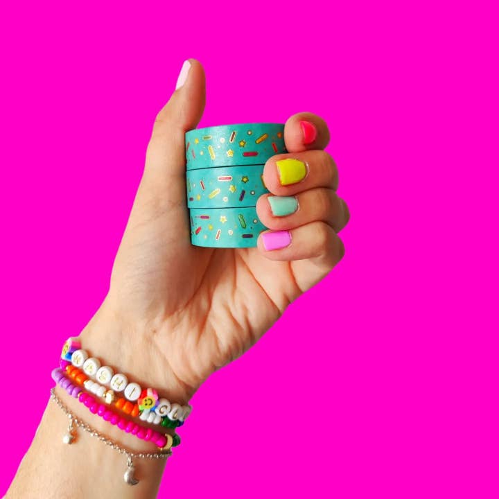 Sprinkles Gold Foiled Washi Tape for wholesale by The Paper Lobster