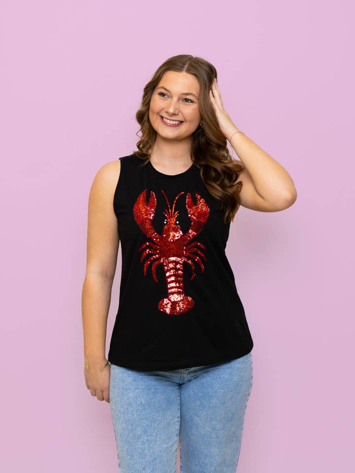 **PRE-ORDER ONLY** Wholesale | Crawfish | Women's Sequin Design (Black) for wholesale by BOMB DESIGNS