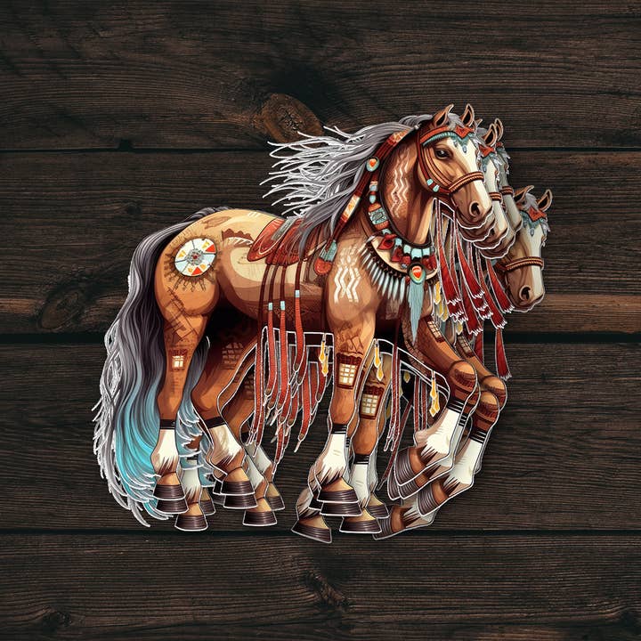 Tribal Sticker | Native Horse Design | Vinyl Decal for wholesale by PiggyPrintStickers