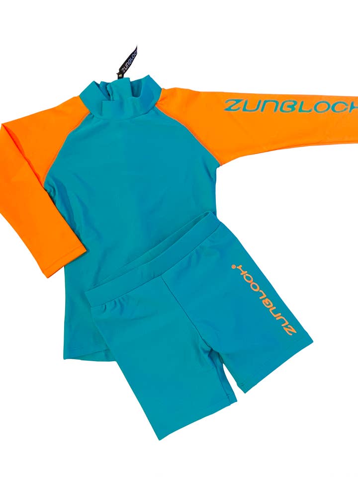 Zunblock Austria - Wholesale Top & Short Set - Kids - LS Top+ Unisex Zunblock UPF 50+ Short