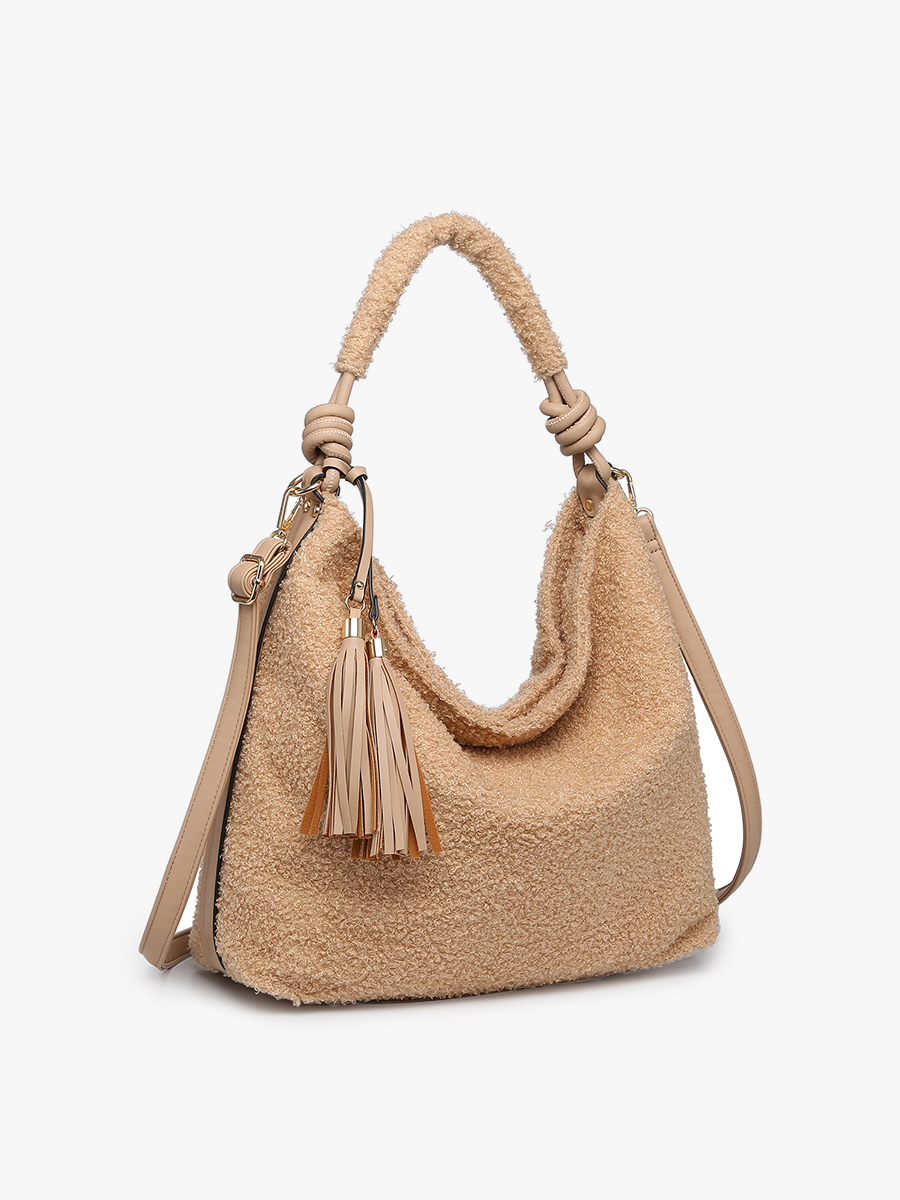 Jen & Co. - Vendita all'ingrosso Tracolla - Donna - M2173 Bea Fuzzy Hobo con nappa2