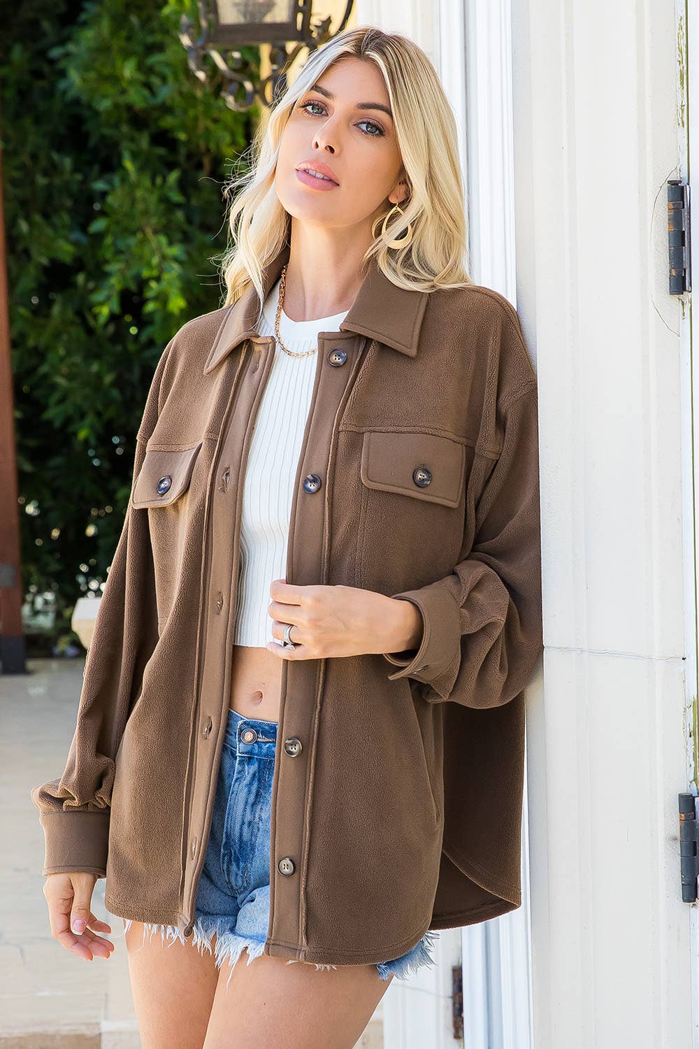 Sweet Lovely by Jen - Wholesale Shirt Jacket/Shacket - Women's - SOFT COZY WASHED SHACKET11