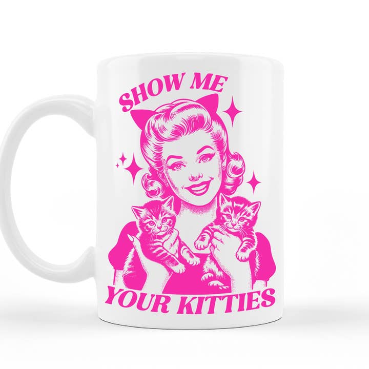 Ace the Pitmatian Co - Wholesale Coffee Mug - Show Me Your Kitties Mug