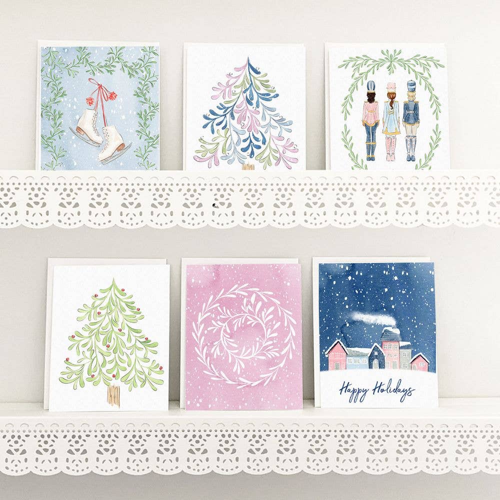 Almeida Illustrations - Wholesale Christmas Card - Winter Skates Christmas Winter Holiday Card5