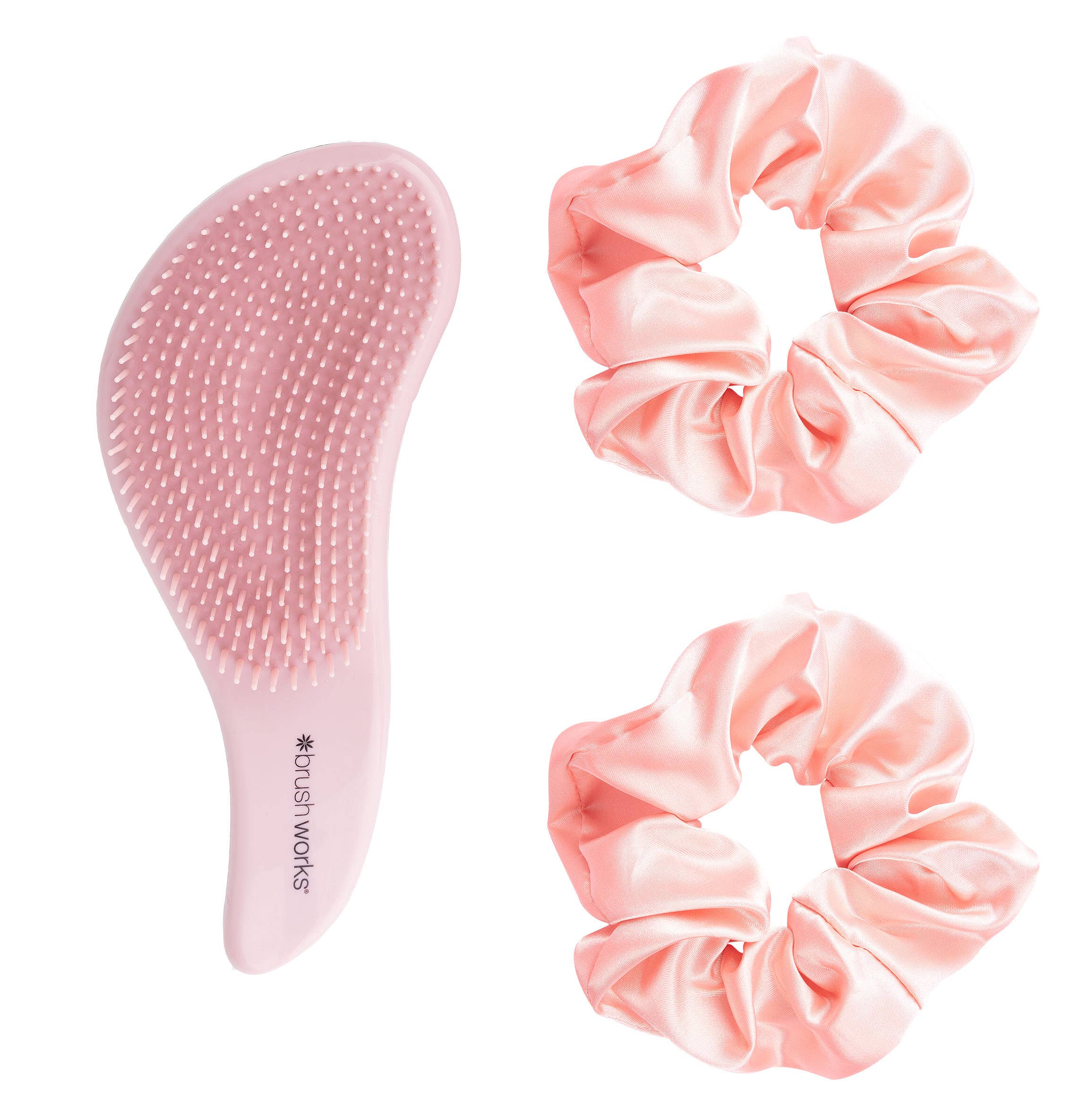 Soinvogue - Wholesale Hair Brush/Comb - Brushworks Detangling Brush and Scrunchie Set1