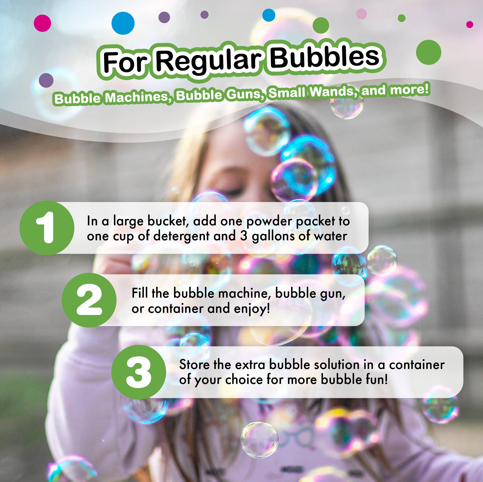 South Beach Bubbles - Wholesale Bubble Wand - Kids - WOWmazing Giant Bubble Powder (6-Pack)-Makes 6 Gallons!5