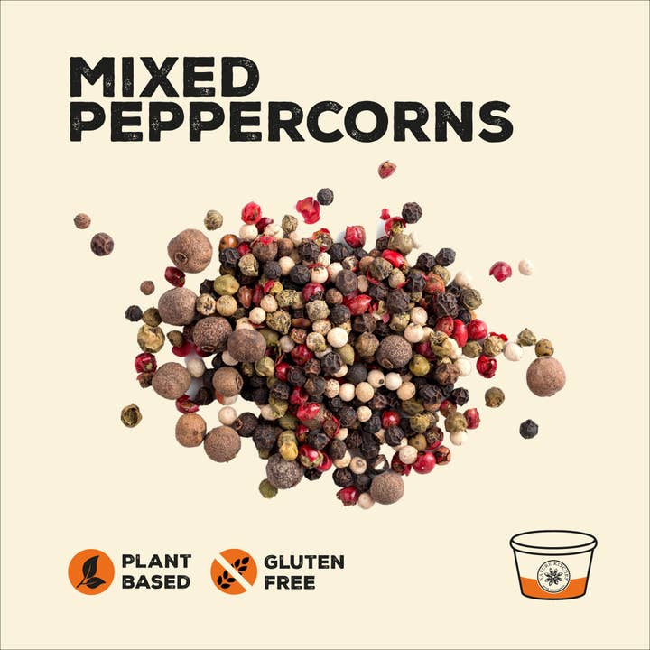 Nature Kitchen Co Ltd – wholesale Pepper/peppercorns – Mixed Peppercorns 1 x 50g Pot1