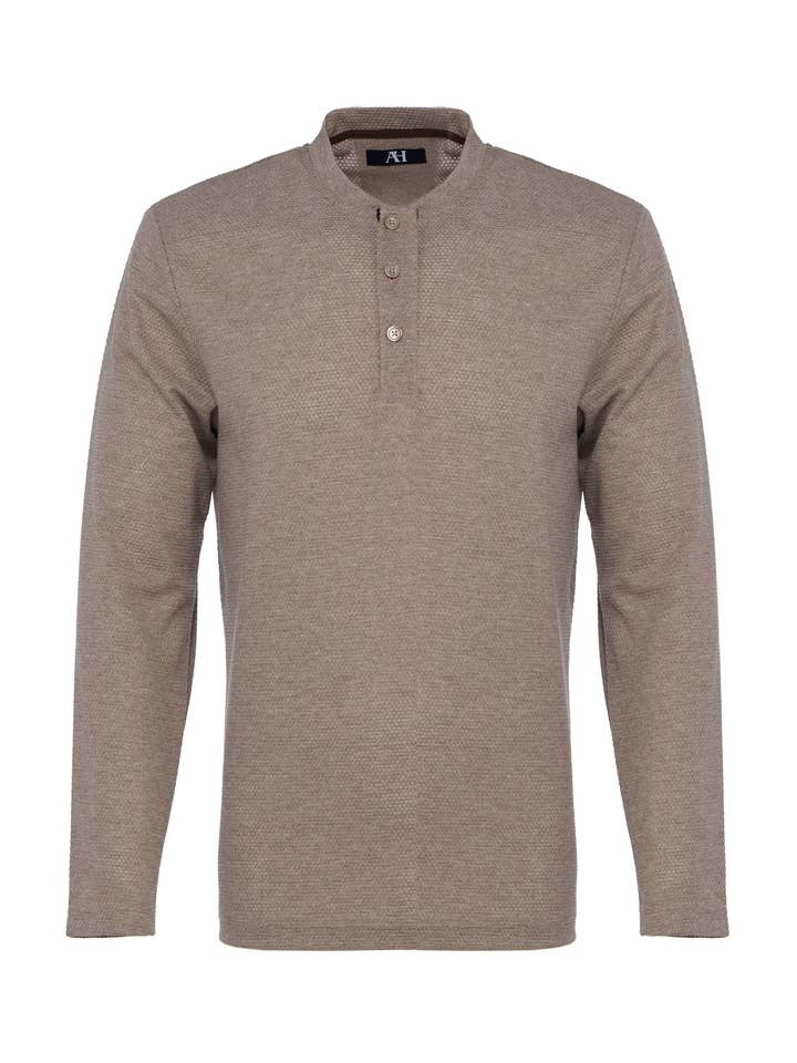 Henley de punto de avena para venta al por mayor de American Heritage