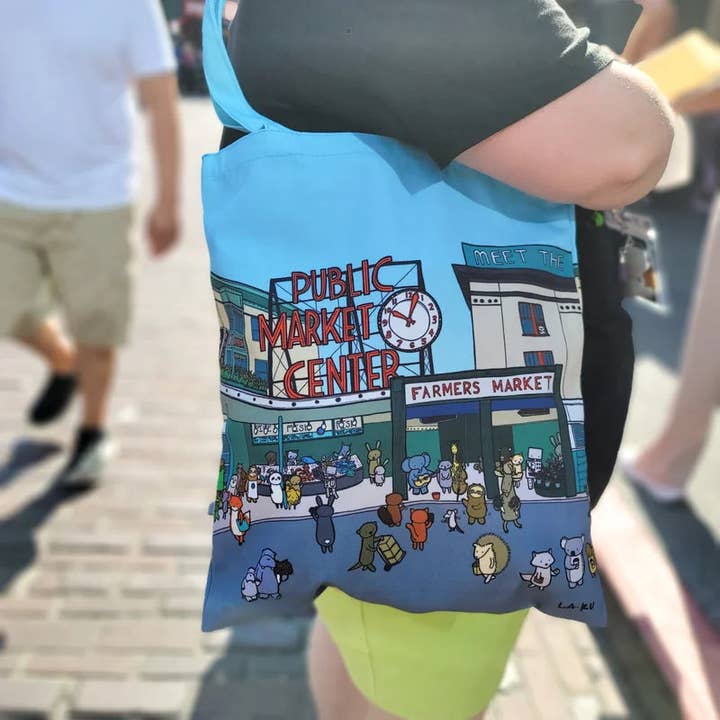 Market Tote Bag by La Ru for wholesale by La Ru