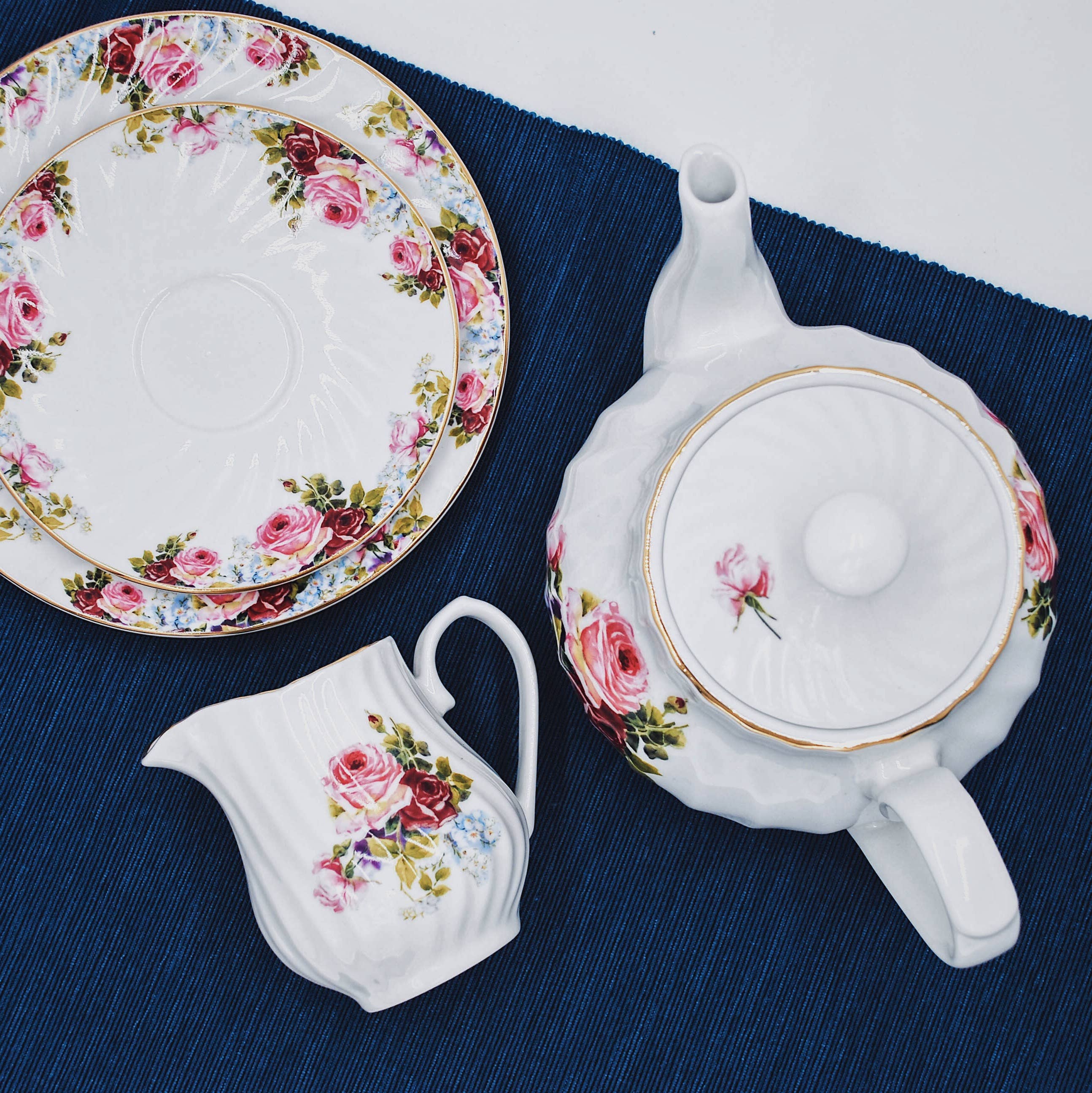 Lynns - Venta al por mayor Teteras - Tetera elegante de porcelana de 1,1 L con diseño vintage en espiral14