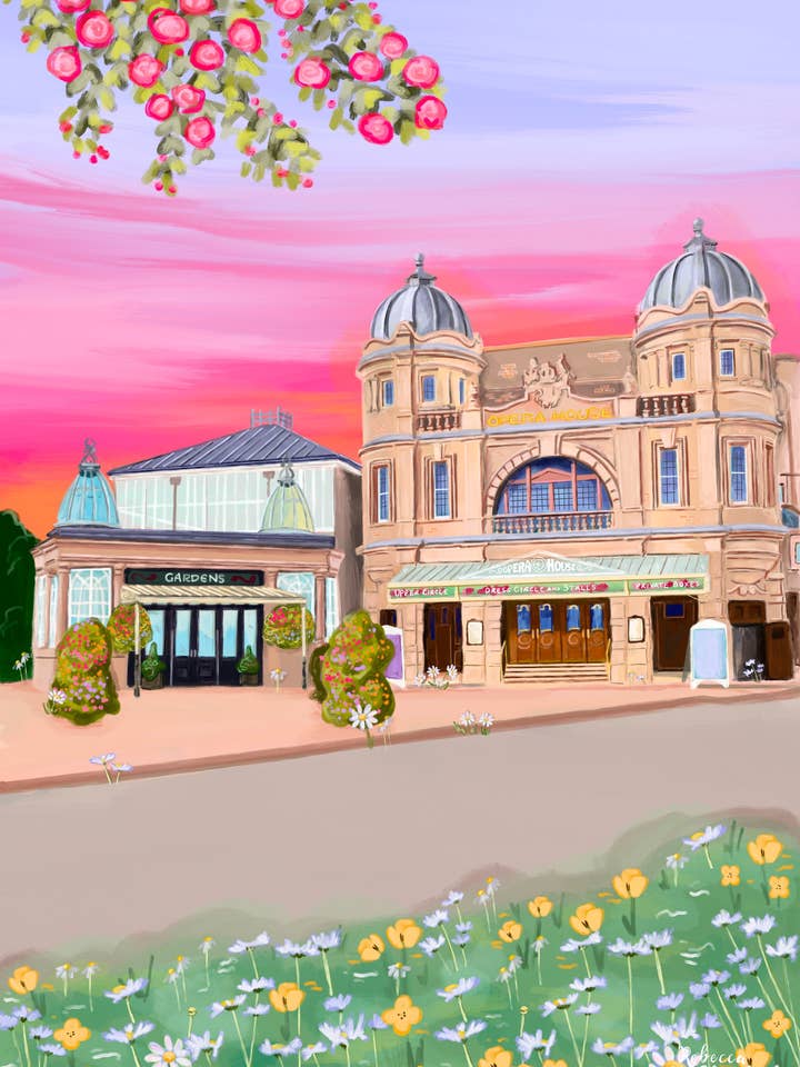 Buxton Opera House for wholesale by Rebecca Elizabeth Draws