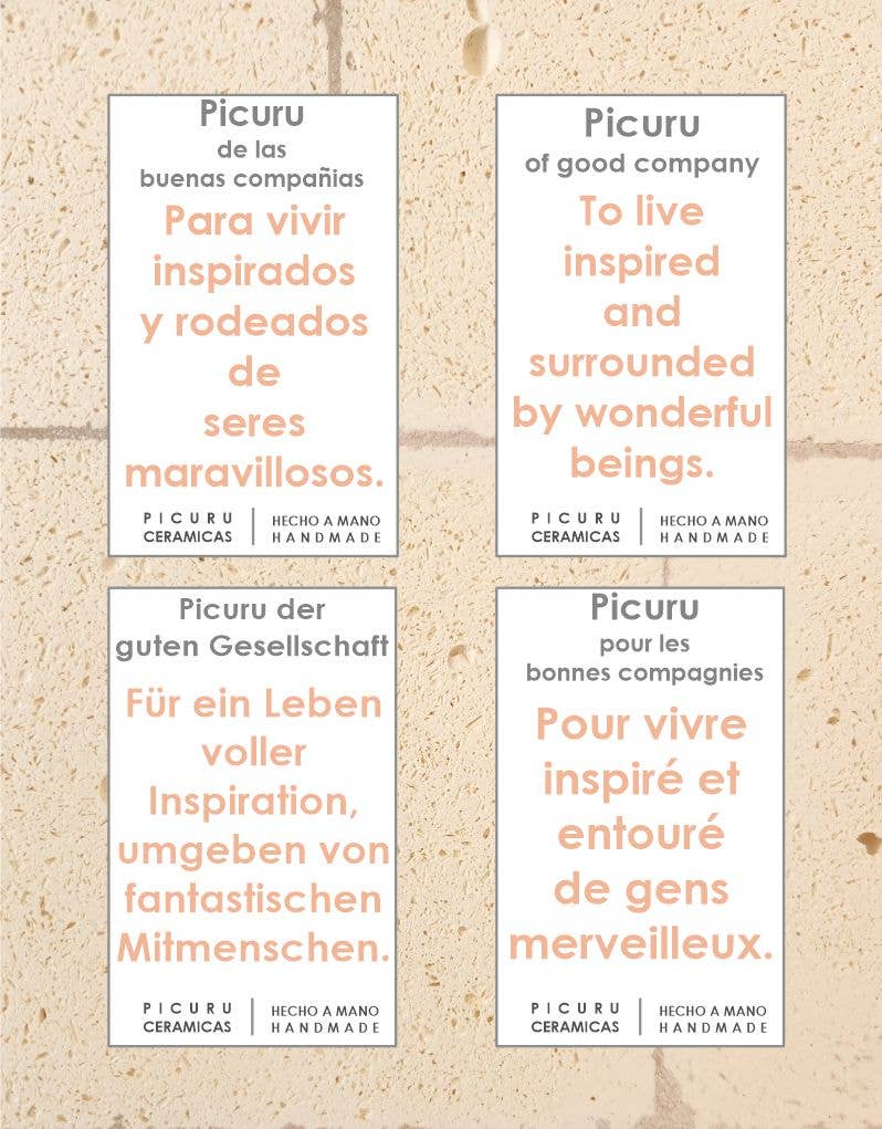 Picuru ceramicas - Wholesale Decoratief beeldje - Picuru amulet van goede gezelschap, 5 talen4