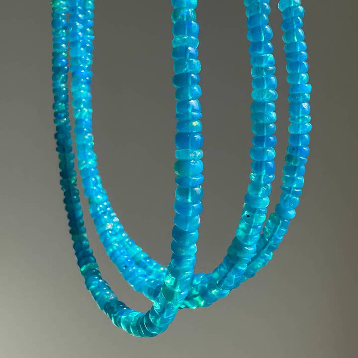Ópalo Etíope Azul Celeste | Collar de Piedras Preciosas Naturales para venta al por mayor de Anokhi Green | Handmade Gemstone Jewelry