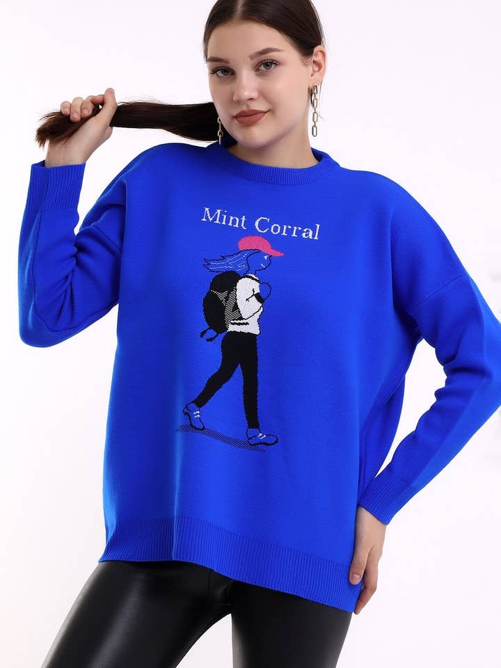 MAGLIONE IN MAGLIA A MOTIVI per la vendita all'ingrosso da parte di Cloth Cube