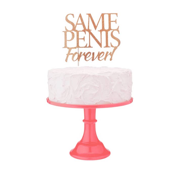 Little Genie Productions – Topper de bolo/cupcake por atacado – Topper Bolo Glitterati Mesma Penis Forever